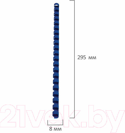 Изображение товара Пружины для переплета Brauberg 8мм / 530907 (100шт, синий)