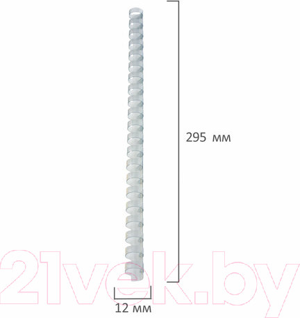 Изображение товара Пружины для переплета Brauberg 12мм / 530916 (100шт, прозрачный)
