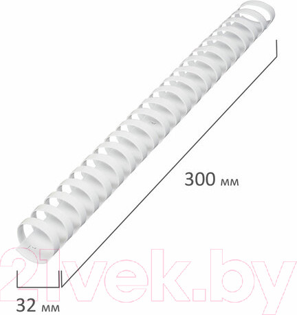 Изображение товара Пружины для переплета Brauberg 32мм / 530931 (50шт, белый)