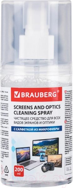 Изображение товара Набор для чистки электроники Brauberg 513560 (200мл)