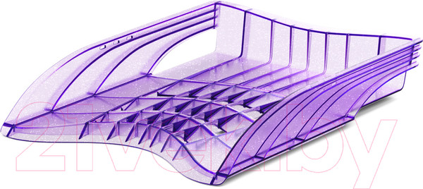 Изображение товара Лоток для бумаг Erich Krause S-Wing Glitter / 55554 (сиреневый)