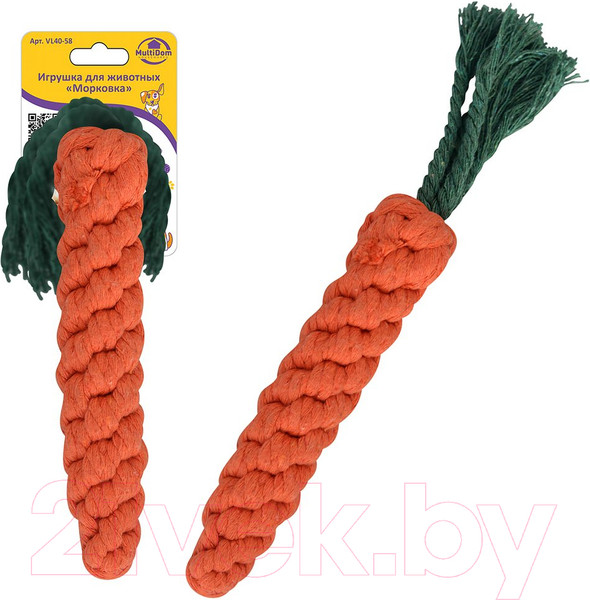 Изображение товара Игрушка для животных Мультидом Морковка / VL40-58