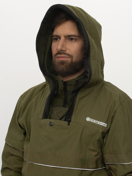 Изображение товара Костюм для охоты и рыбалки Huntsman Антигнус-Люкс с ловушкой и пыльником Хаки/Ткань палатка (48-50/170-176)