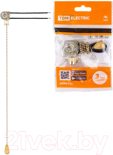 Изображение товара Выключатель TDM SQ1806-0226 Для бра с цепочкой (золото)