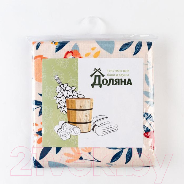 Изображение товара Накидка для бани Доляна Цветочное поле 5472044