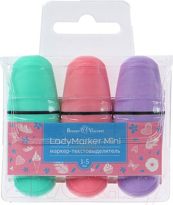 Изображение товара Набор маркеров Bruno Visconti LadyMarker Mini / 22-0066 (3шт)
