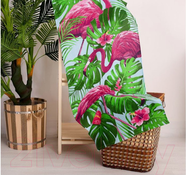 Изображение товара Полотенце Доляна Фламинго / 2588690