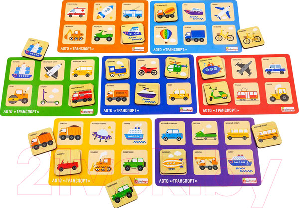 Изображение товара Развивающая игра Alatoys Лото Транспорт / ЛТ13