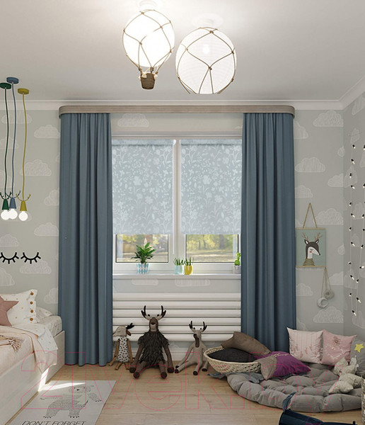 Изображение товара Рулонная штора LEGRAND Ирисы 98x175 / 58 068 702 (темно-серый)