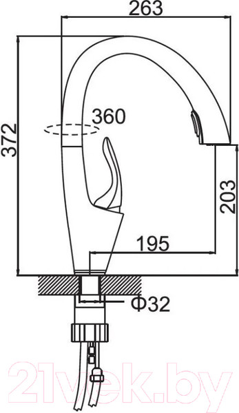 Изображение товара Смеситель Potato P4078-7