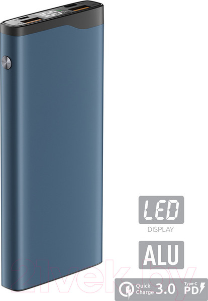 Изображение товара Портативное зарядное устройство Olmio QL-10 10000mAh / 043983 (голубой)