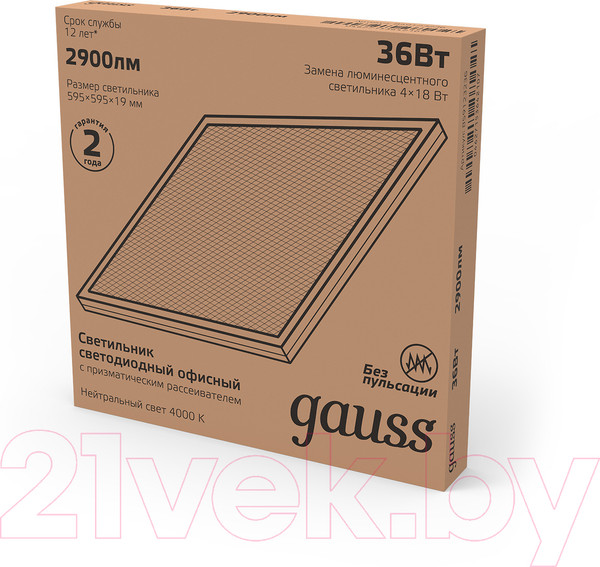 Изображение товара Панель светодиодная Gauss 859123236