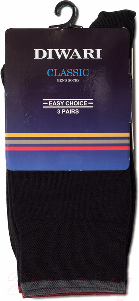 Изображение товара Носки Diwari Classic 000 (р.29, черный, 3 пары)
