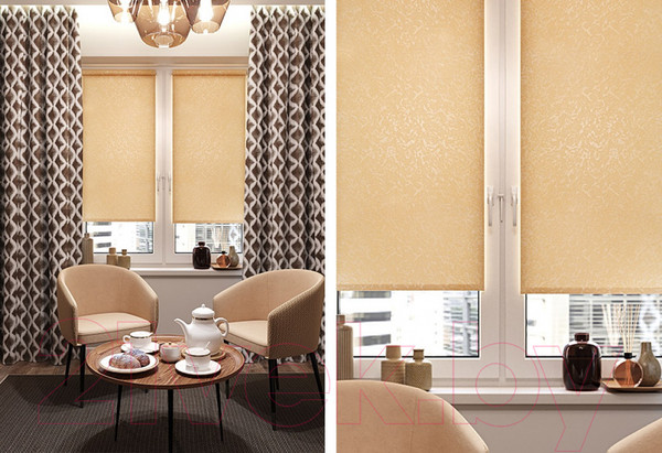 Изображение товара Рулонная штора LEGRAND Фрост 52x175 / 58 087 284 (бежевый)