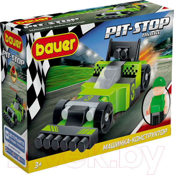 Изображение товара Конструктор Bauer Pit Stop Гоночная машина / 812 (38эл)
