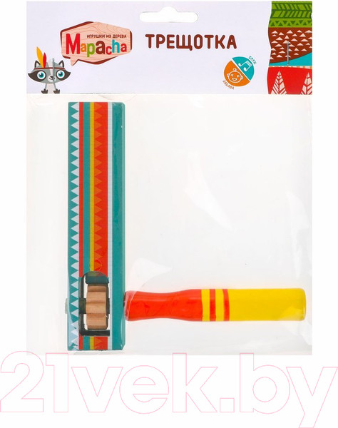 Изображение товара Музыкальная игрушка Mapacha Трещотка круговая / 76432 (красный/зеленый)