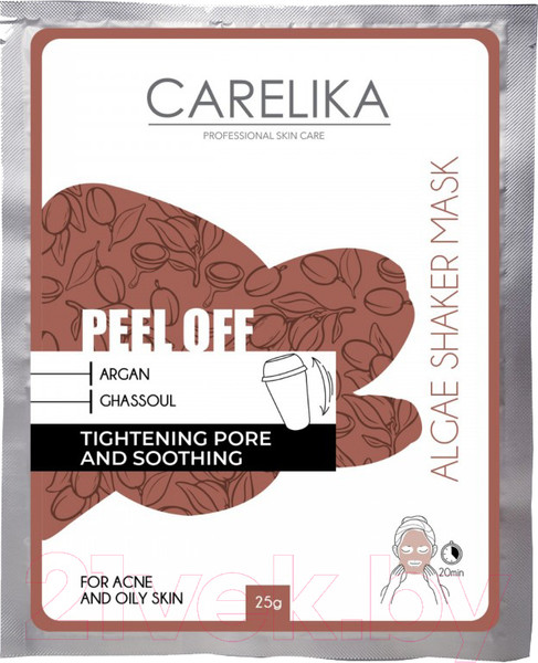 Изображение товара Маска для лица альгинатная Carelika Peel off Algae Shaker Mask Tightening Pore And Soothing (25г)
