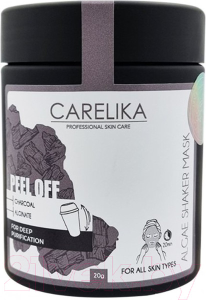 Изображение товара Маска для лица альгинатная Carelika Peel off Algae Shaker Mask For Deep Purification (20г)