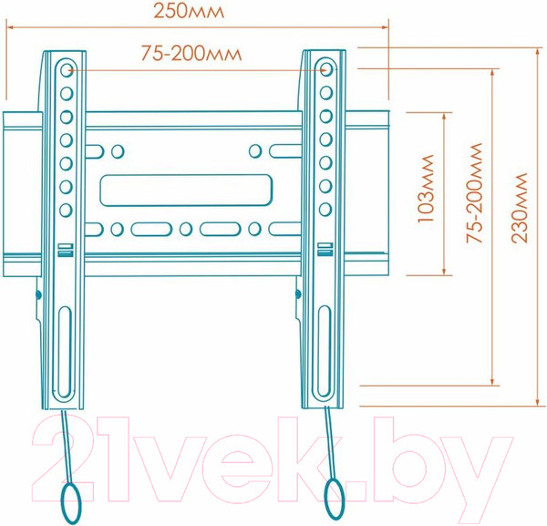 Изображение товара Кронштейн для телевизора Onkron FM1 (черный)