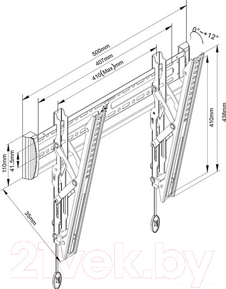 Изображение товара Кронштейн для телевизора Onkron ТМ4 (черный)