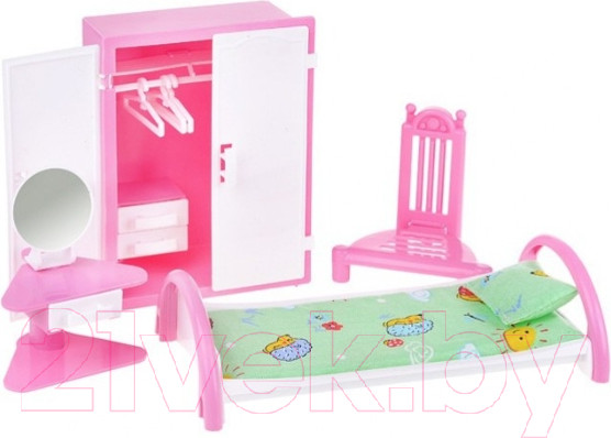Изображение товара Комплект аксессуаров для кукольного домика Форма Спальня / С-48-Ф