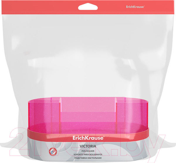 Изображение товара Органайзер настольный Erich Krause Victoria Glitter / 55884 (розовый)