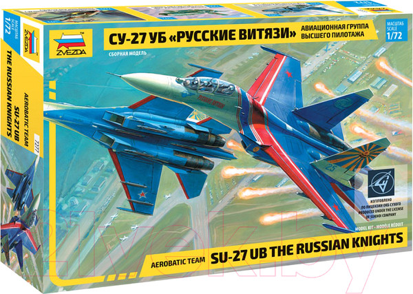 Изображение товара Сборная модель Звезда Русские витязи СУ-27 УБ / 7277