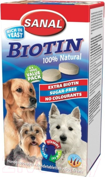 Изображение товара Витамины для животных Sanal Biotin / SD2460 (100 таблеток)