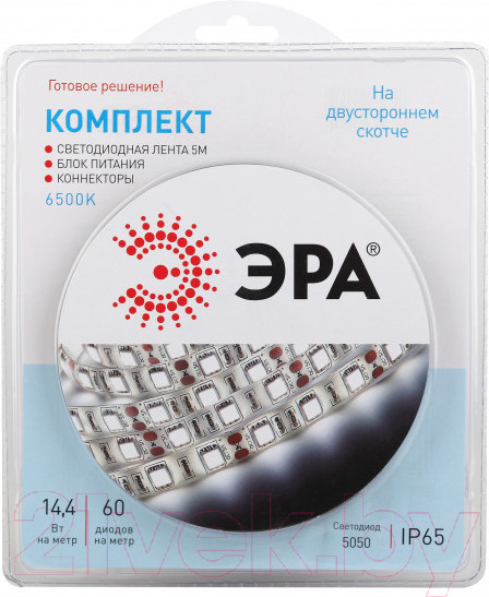 Изображение товара Светодиодная лента ЭРА 5050kit-14.4-60-12-IP65-6500-5m / Б0043068