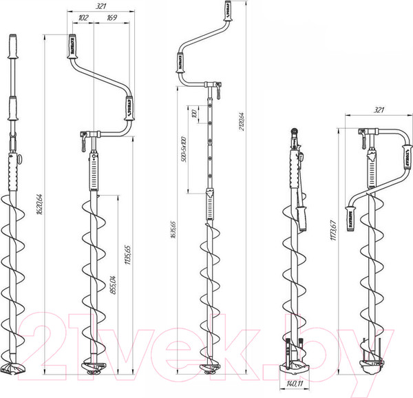 Изображение товара Ледобур Тонар Siberia 130L-1600 v3.0 / LA-130LS