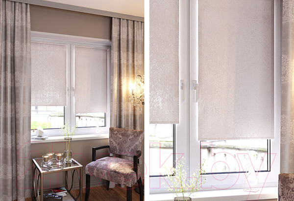 Изображение товара Рулонная штора LEGRAND Фрост 98x175 / 58 087 386 (светло-серый)