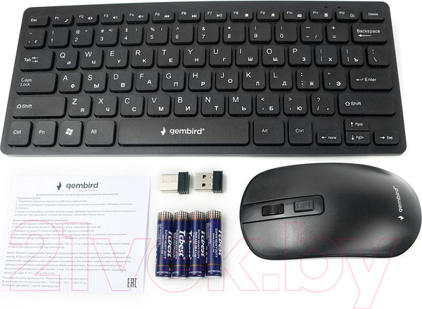 Изображение товара Комплект клавиатура и мышь Gembird KBS-9100