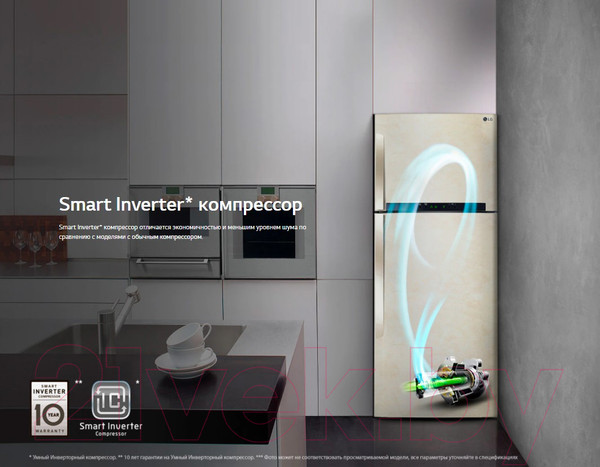 Изображение товара Холодильник с морозильником LG GC-B257SEZV