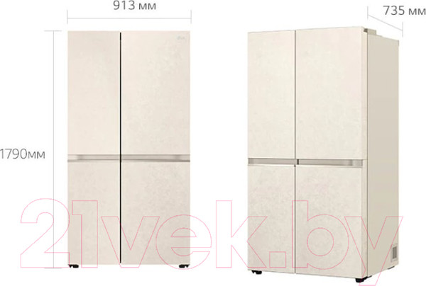 Изображение товара Холодильник с морозильником LG GC-B257SEZV