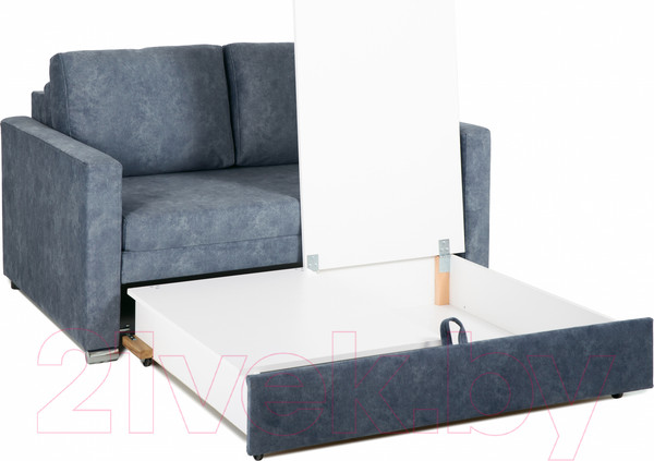 Изображение товара Диван KRONES Афродита выкатной 195x120 (велюр серо-синий)