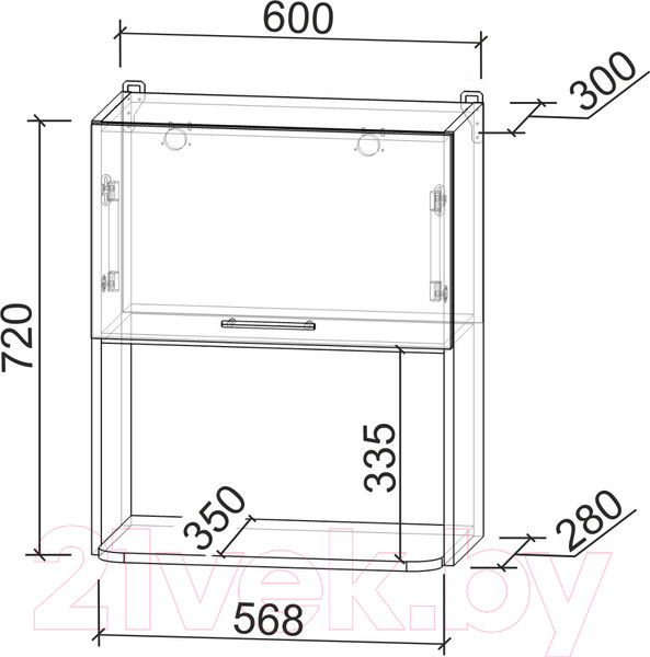 Изображение товара Кухонный гарнитур Интерлиния Мила Деко 2.0 (белый/кастилло темный)