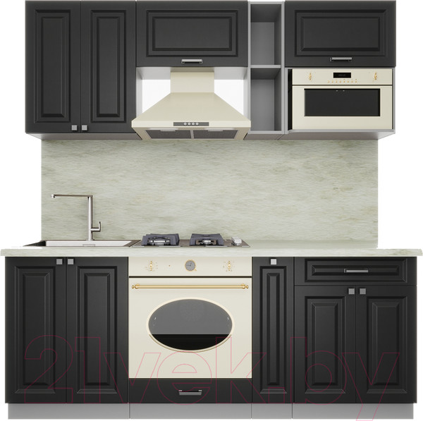 Изображение товара Кухонный гарнитур Интерлиния Мила Деко 2.0 (пепел/пепел/опал светлый)