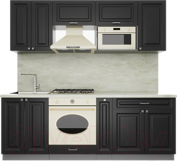 Изображение товара Кухонный гарнитур Интерлиния Мила Деко 2.2 (пепел/пепел/опал светлый)