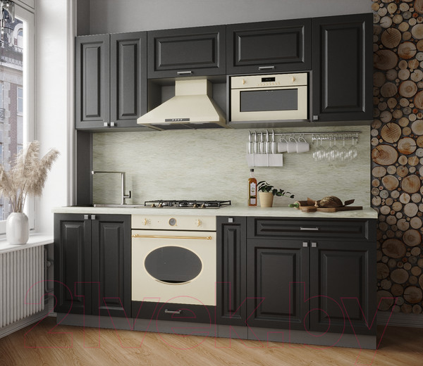 Изображение товара Кухонный гарнитур Интерлиния Мила Деко 2.2 (пепел/пепел/опал светлый)