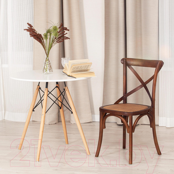 Изображение товара Стул Tetchair Secret De Maison Cross 49.5x53.5x87 (дерево береза/темный орех)