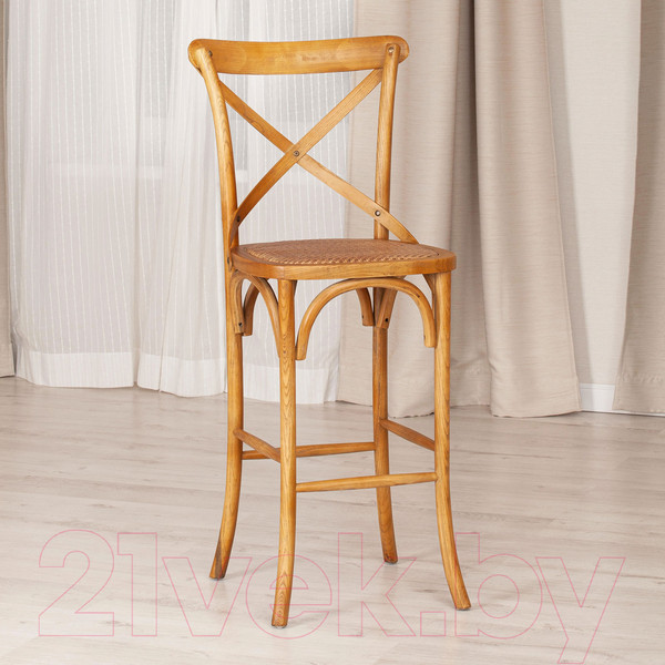 Изображение товара Стул барный Tetchair Secret De Maison Cross Bar 49.5x52.5x117 (дерево береза/груша №3)