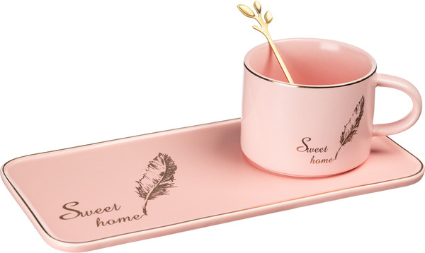 Изображение товара Чашка с блюдцем DomiNado TEA-02 (розовый)