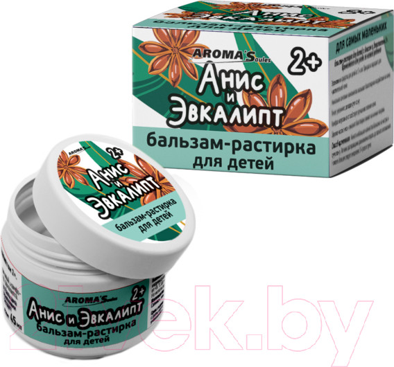Изображение товара Бальзам для тела детский Aroma Saules С Анисом и Эвкалиптом 2+ (45мл)