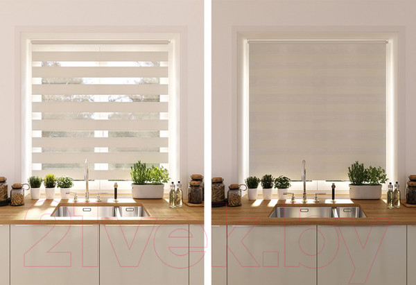 Изображение товара Рулонная штора LEGRAND День-Ночь 160x160 / 58 065 340 (молочный)