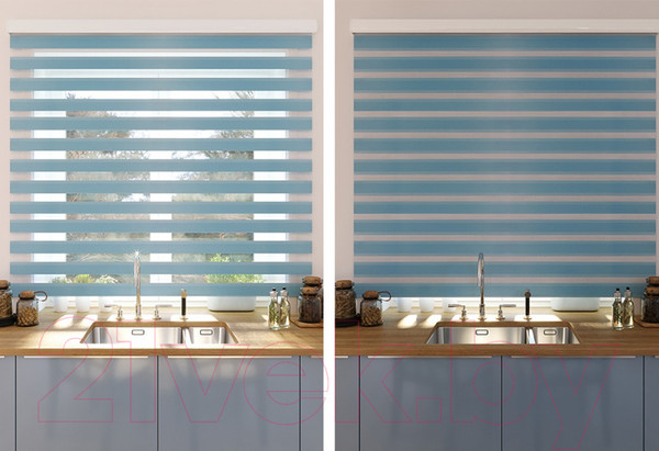 Изображение товара Рулонная штора LEGRAND День-Ночь 160x160 / 58 066 575 (небесный голубой)