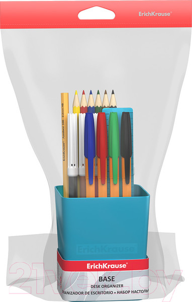 Изображение товара Настольный набор Erich Krause Base Ice Metallic / 55696 (голубой)