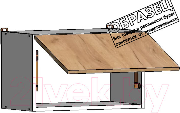 Изображение товара Шкаф навесной для кухни Интермебель Микс Топ 360-1-600 60см (графит серый)