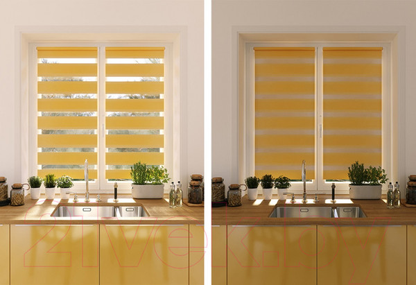 Изображение товара Рулонная штора LEGRAND День-Ночь 80x160 / 58 065 329 (абрикос)