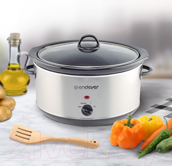 Изображение товара Медленноварка Endever Vita-112 (серый/стальной)