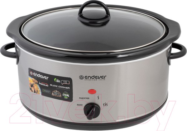 Изображение товара Медленноварка Endever Vita-112 (серый/стальной)